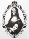 Frame Skull Mona Lisa Swarovski Long T-shirt White