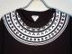 Samoa pattern Swarovski Long T-shirt Black