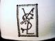 Square parody crash Swarovski knit cap white