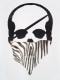 Skull Bandana Zebra Long T-shirt White