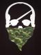 Skull Green camouflage bandana��Black
