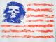 Skull Guevara US flag T-shirt White