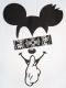 Secret mouse Cross Swarovski T-shirt��White