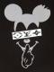 Secret mouse Mosaic Parody 3 Emblem Swarovski Long T-shirt Black