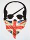 Skull bandana British flag Long T-shirt White