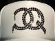 CQ cross Swarovski cap white