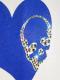 Swarovski Skull Heart T-shirt��White��blue
