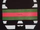 Skull Green Red Line T-shirt black