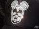Skull mouse Swarovski cap black
