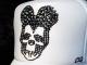 Skull mouse Swarovski cap White