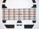 Skull checked pattern Long T-shirt white