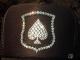 Spade emblem Swarovski black cap