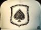 Spade emblem Swarovski white cap