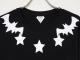 Star bat Long T-shirt black