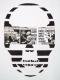 Skull news paper T-shirt white