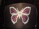 Butterfly Swarovski cap black