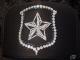 Rock star emblem Swarovski cap black