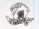 Joker Casino Swarovski��Long T-shirt White
