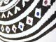 Samoa pattern Swarovski Long T-shirt White