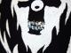 Skull Lion Swarovski zip-up Parka black