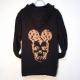 Skull mouse Rivas Monogram zip-up Parka Black