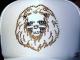 Skull Lion Swarovski cap White��Gold