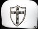 Emblem Cross Swarovski Cap BlackWhiteCap