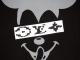 Secret mouse Mosaic Parody 3 Emblem Swarovski Long T-shirt Black