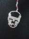 Skull Swarovski necklace T-shirt��Black
