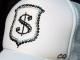 Money emblem Swarovski white cap