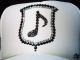 Melody emblem Swarovski white cap