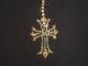 Cross Gold Swarovski necklace T-shirt����lack