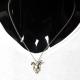 CQ Skull Bunny necklace Silver