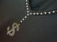 Dollar Swarovski necklace Long T-shirt��Black