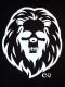 Skull Lion Swarovski zip-up Parka black