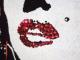 Marilyn Emblem Swarovski��Long T-shirt Black��Red