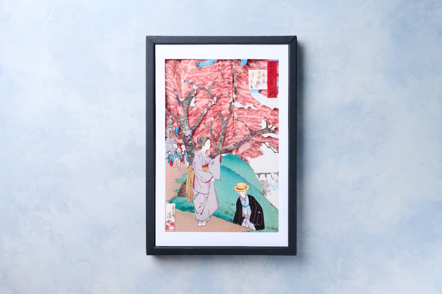 Art Beef Gallery『東京隅田堤のさくら』 <br>日本三大和牛「近江牛A5ランク 」【御祝いに】