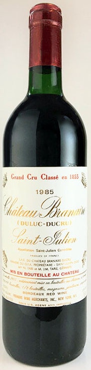 1985年　シャトー・ブラネールデュクリュ（赤）　４級格付　ボルドー