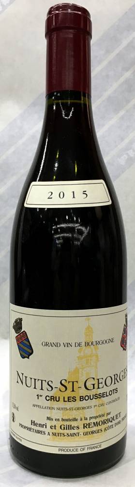 2015年 ニュイ・サン・ジョルジュ 1級畑　レ・ブスロ（赤）750ml　ドメーヌ　ルモリケ　フランス ブルゴーニュ地方