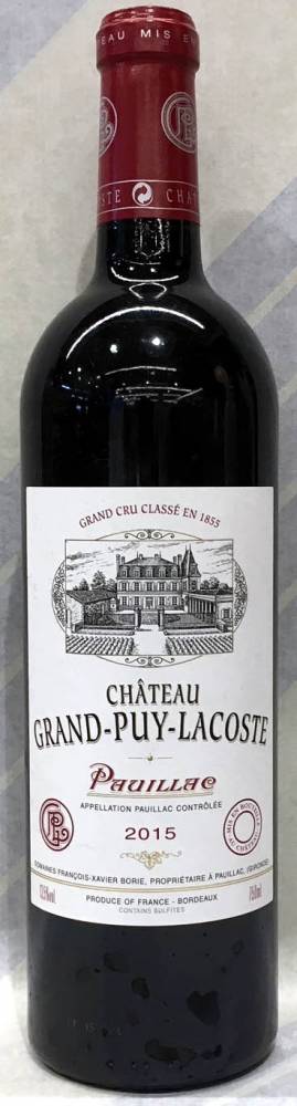 2015年　シャトー・グラン・ピュイ・ラコスト（赤）フランス　ボルドー地方　メドック5級格付