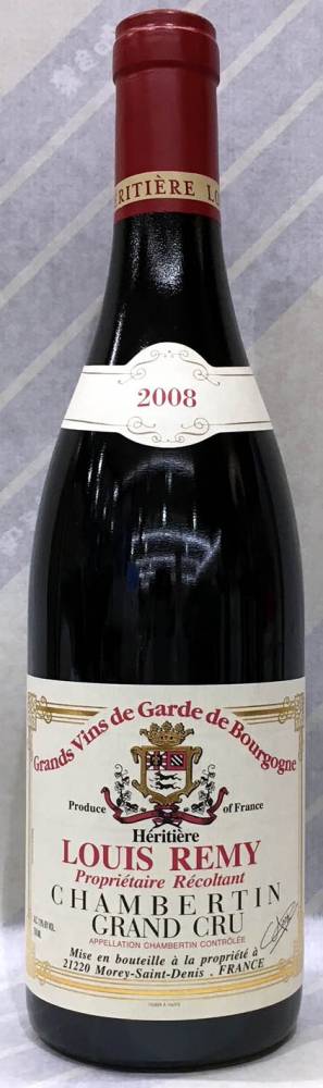 2008年　シャンベルタン　グランクリュ（赤）　フランス　ブルゴーニュ地方　ルイ・レミー