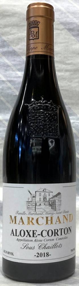 2018年　アロース・コルトン　スー・シャイヨ（赤）ジャン・フィリップ・マルシャン　フランス　ブルゴーニュ