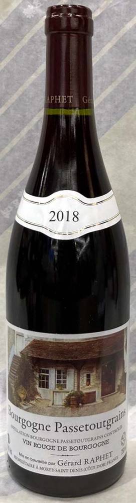 2018年　ブルゴーニュ　パストゥーグラン（赤）　ジェラール・ラフェ　フランス　ブルゴーニュ地方