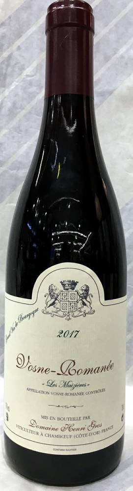 2017年　ヴォーヌ ロマネ　 レ・メジエール（赤）750ml　ドメーヌ・アンリ・グロ　フランス 　ブルゴーニュ地方