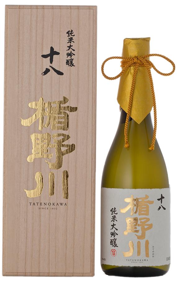 楯野川　純米大吟醸　十八　720ml　木箱入【山形県酒田市　楯の川酒造】