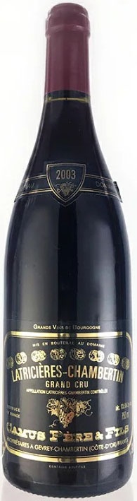 2013年　ラトリシエール・シャンベルタン　グランクリュ　750ml（赤） ブルゴーニュ　ドメーヌ・カミュ