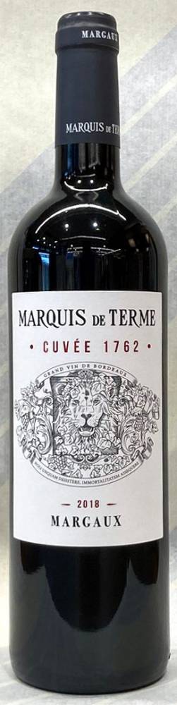2018年　マルキ・ド・テルム　キュヴェ1762（赤） ボルドー　マルゴー