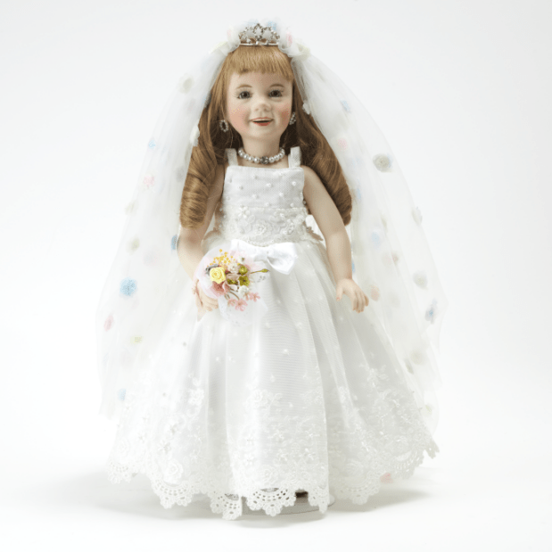 アンティークドール　ブライダルドール　ウエディングドール　希少品 ノーマルウェデイングドレス】花嫁陽菜(ひなた) ウェディングドール