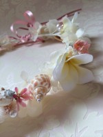 プルメリア入り　貝の花冠|花冠＆カチューシャ
