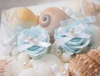 貝のリングピロー　海・夏が大好きさんに・・|リングピロー(完成品）